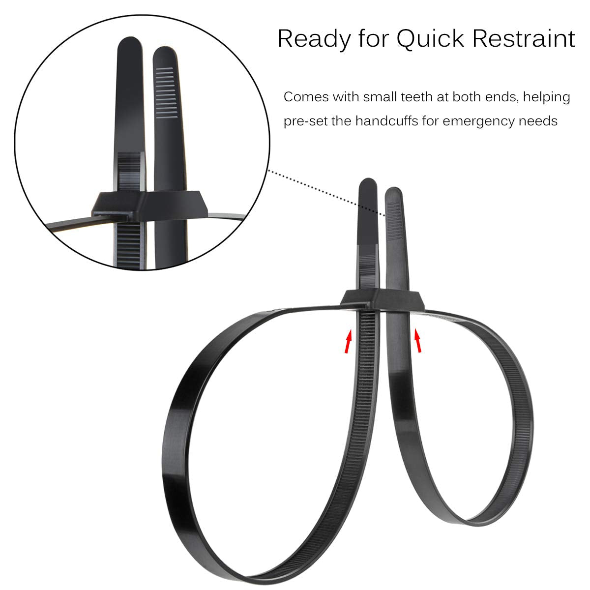 Role Play Black Zip - Tie Restraint Cuffs Set - Vixen | Nova Network