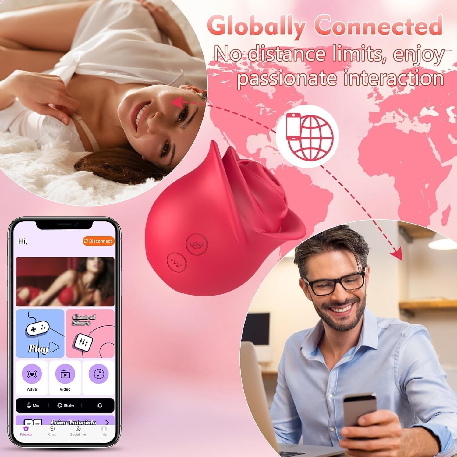 Rose Sex Toy Sucking Vibrator - Rose Adult Toys Clit Sucker Women Sex Toy APP Control Vibrator with 10 Sucting Modes for Clitoral Nipple G Spot Oral Sex Stimulation, Female Sex Toys Women Couples - Vixen | Nova Network