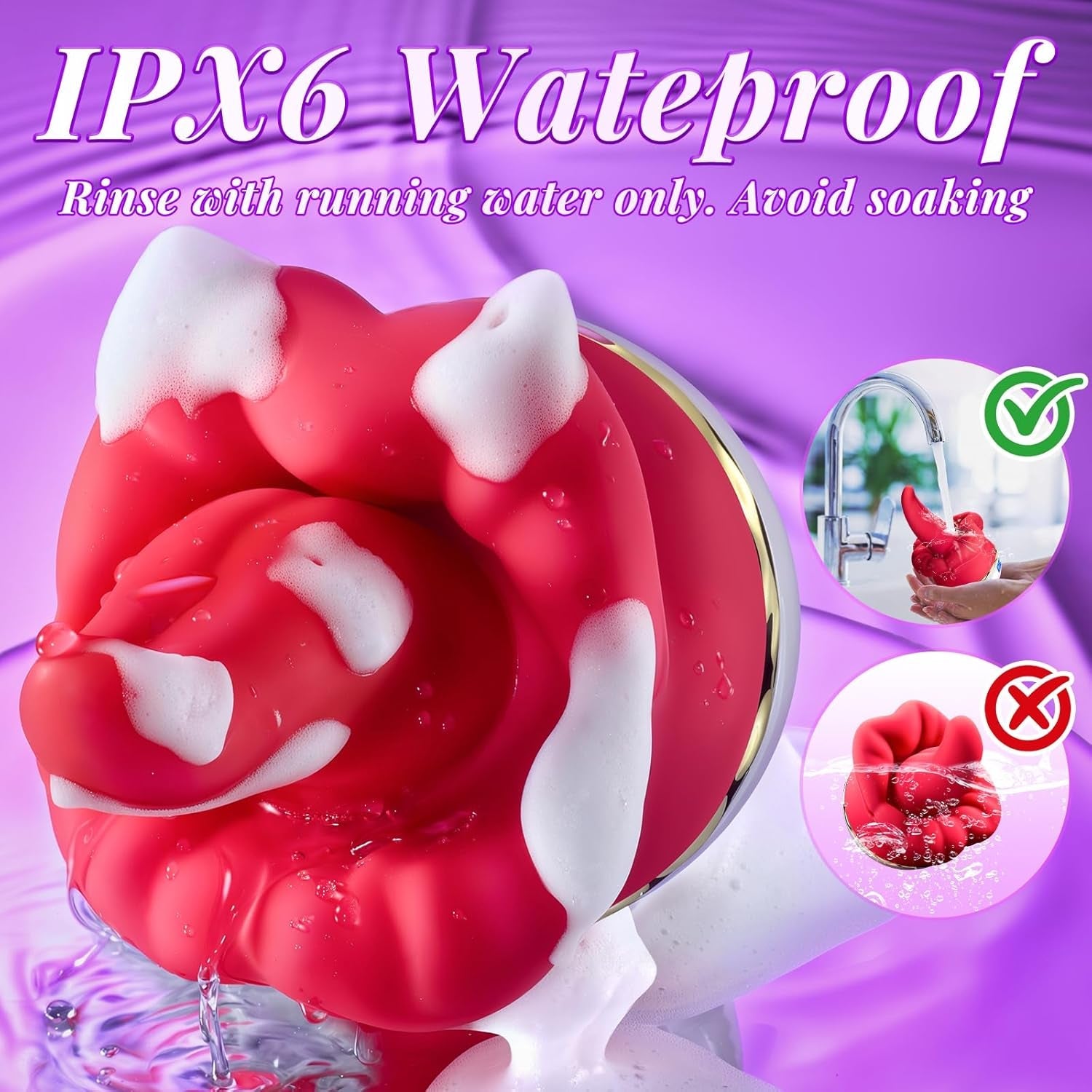 Rose Toy Tongue Vibrator for Women – 5 in 1 Wave - Like Oral Sex Toys, Thrusting Vibrator with 9 Licking Vibrating & Oral Sex Modes, Adult Toy G Spot & Clit Stimulator Pleasure Tools for Couples Games - Vixen | Nova Network