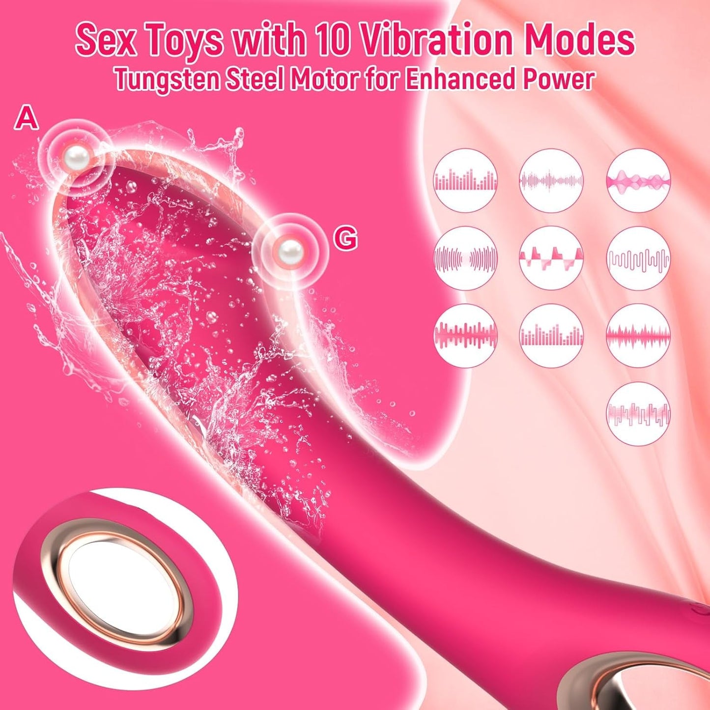 RoseArc Curved G - Spot Vibrator Wand - Vixen | Nova Network
