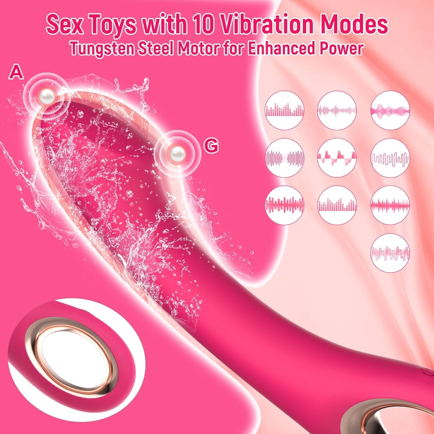 RoseArc Curved G - Spot Vibrator Wand - Vixen | Nova Network