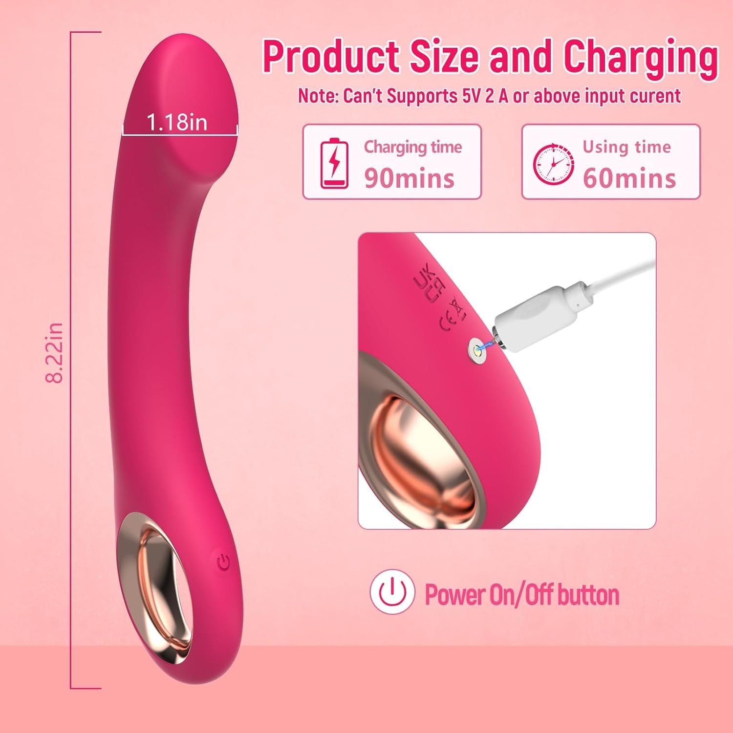 RoseArc Curved G - Spot Vibrator Wand - Vixen | Nova Network