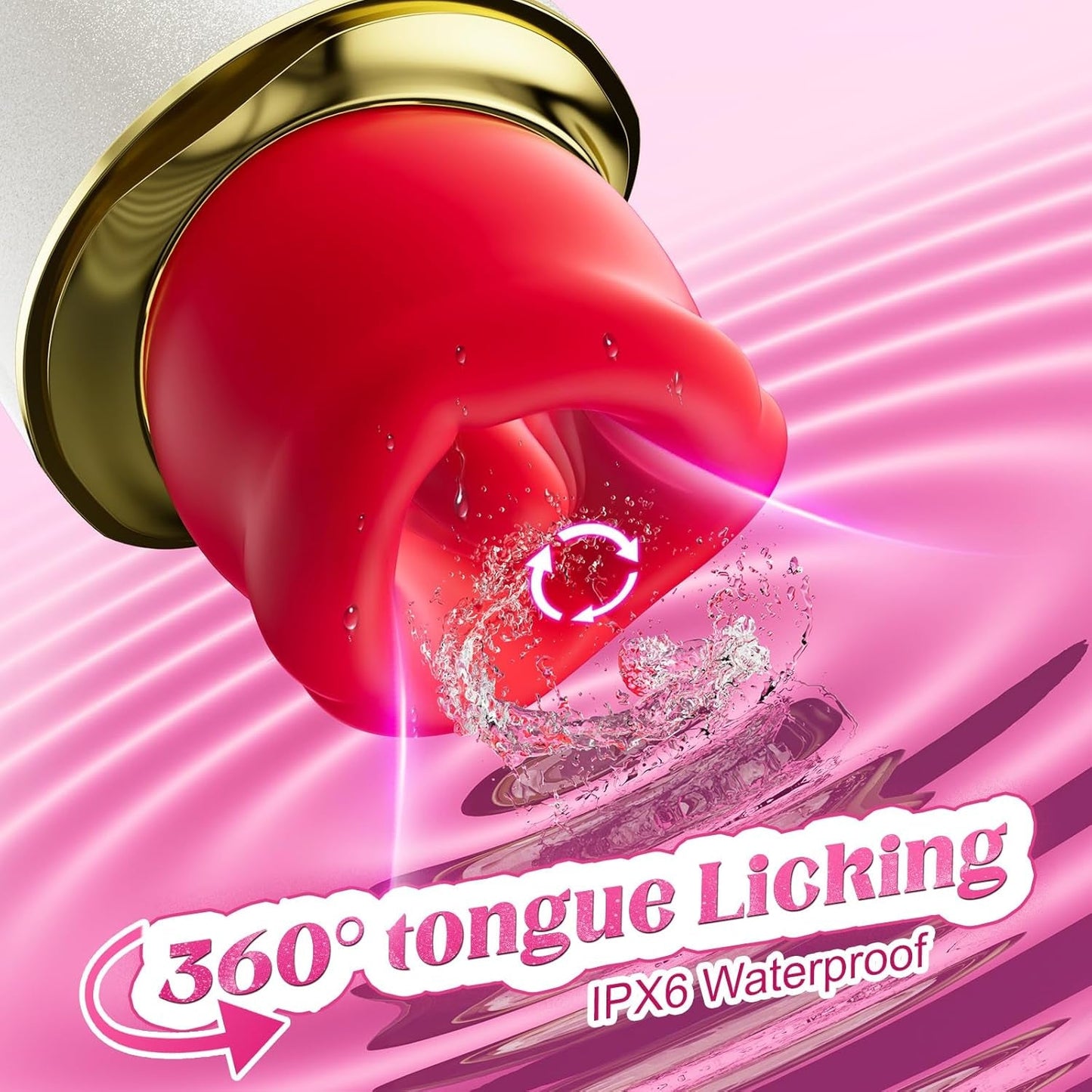 RoseAura 3 - in - 1 Rose Suction Tongue Vibrator - Vixen | Nova Network