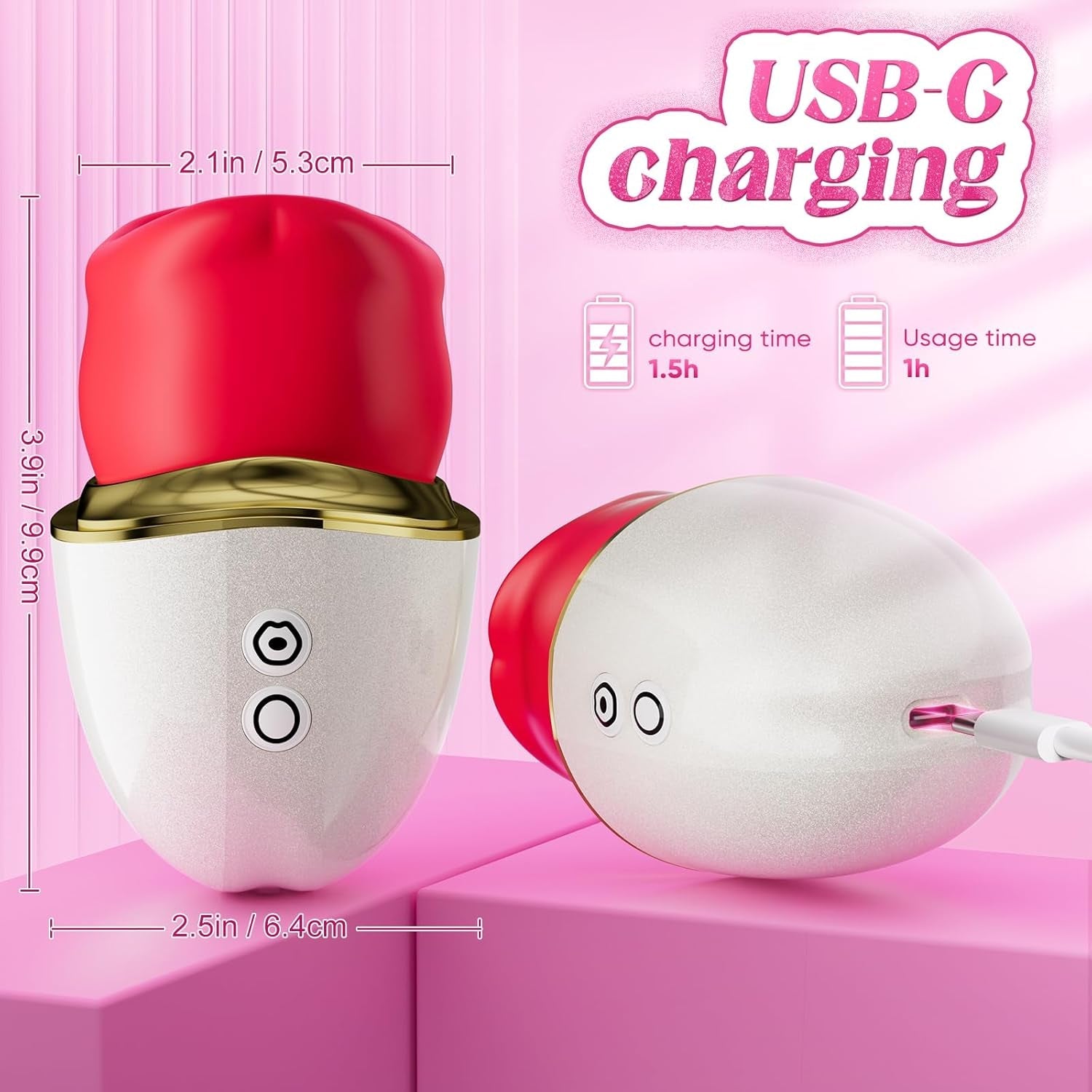 RoseAura 3 - in - 1 Rose Suction Tongue Vibrator - Vixen | Nova Network
