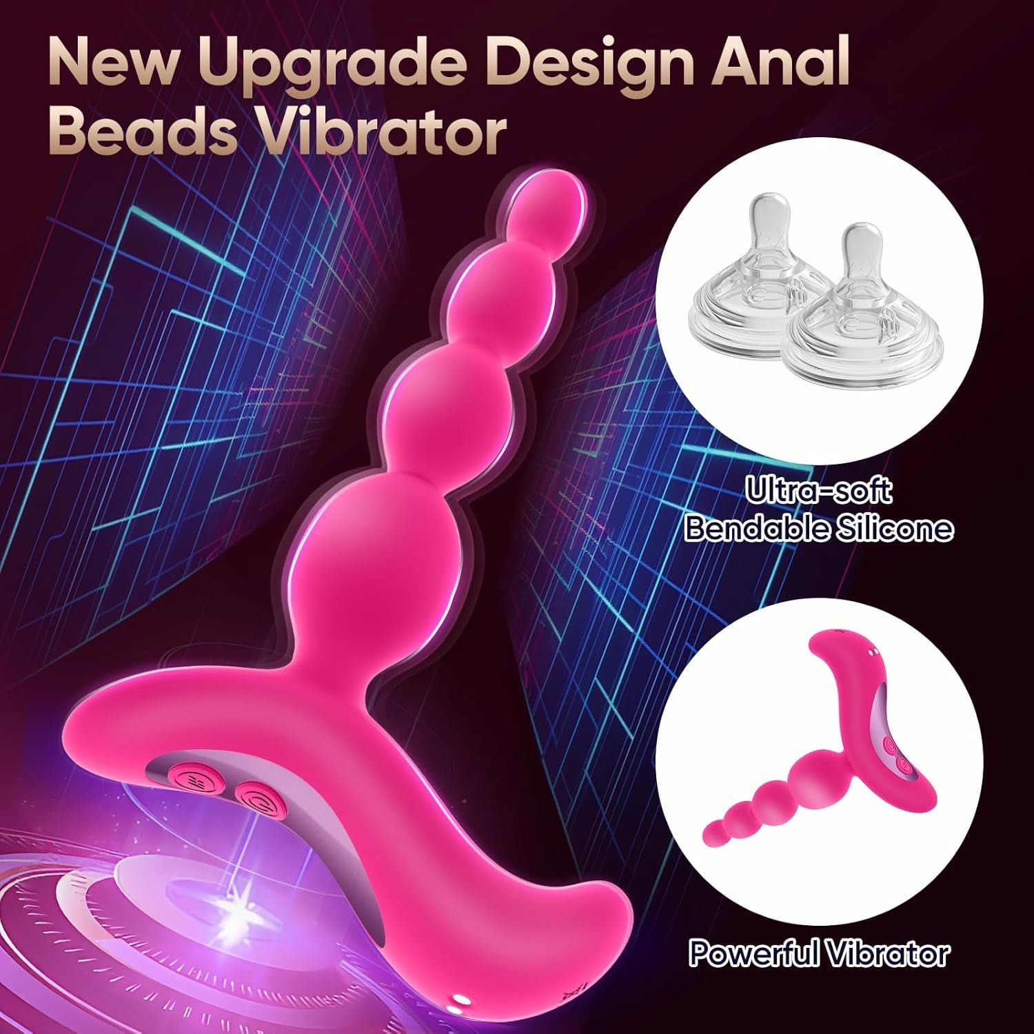 RoséBeads Vibrating Anal Beads Plug - Vixen | Nova Network