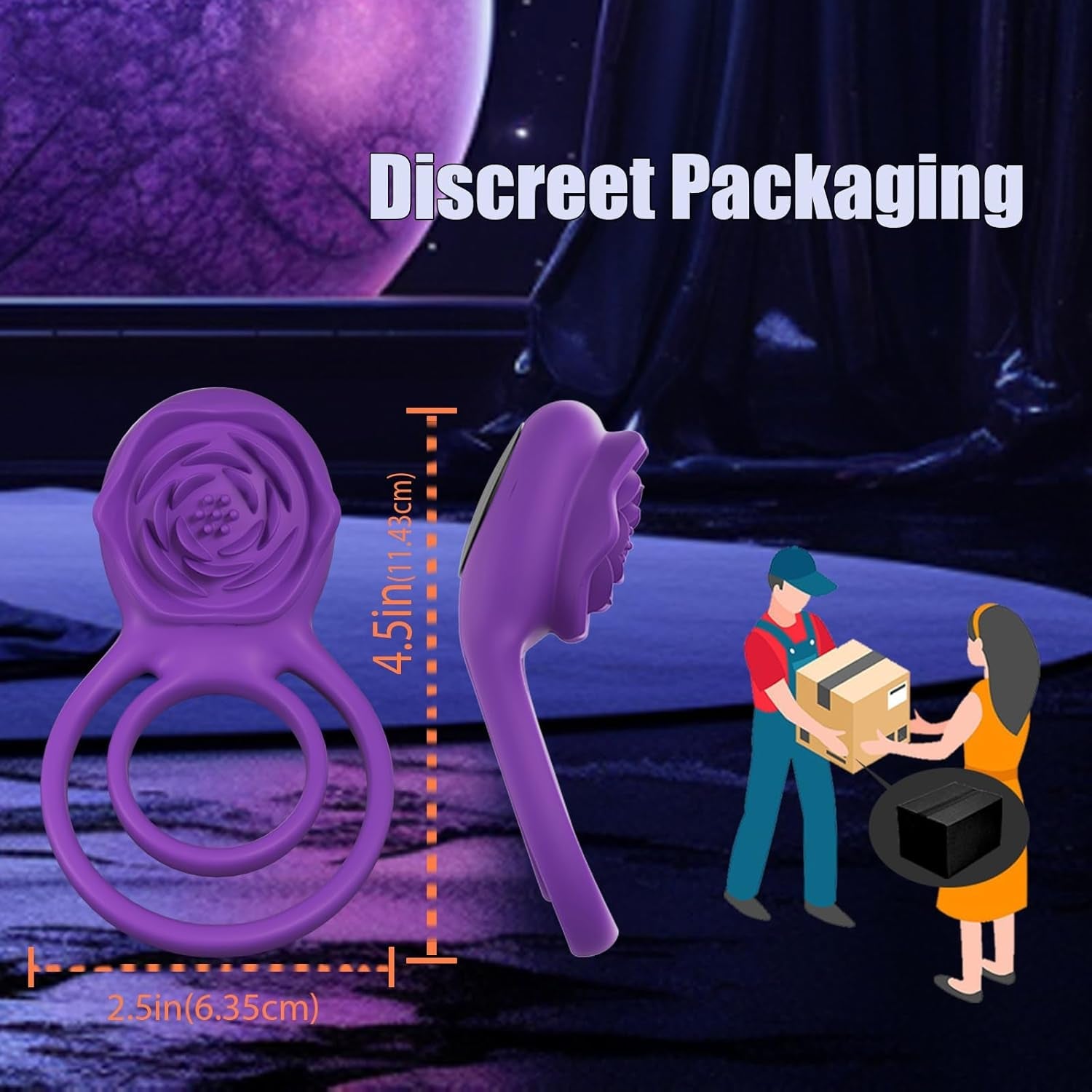 RoseBind Vibrating Dual Cock Ring Rose Clitoral 7 Modes - Vixen | Nova Network