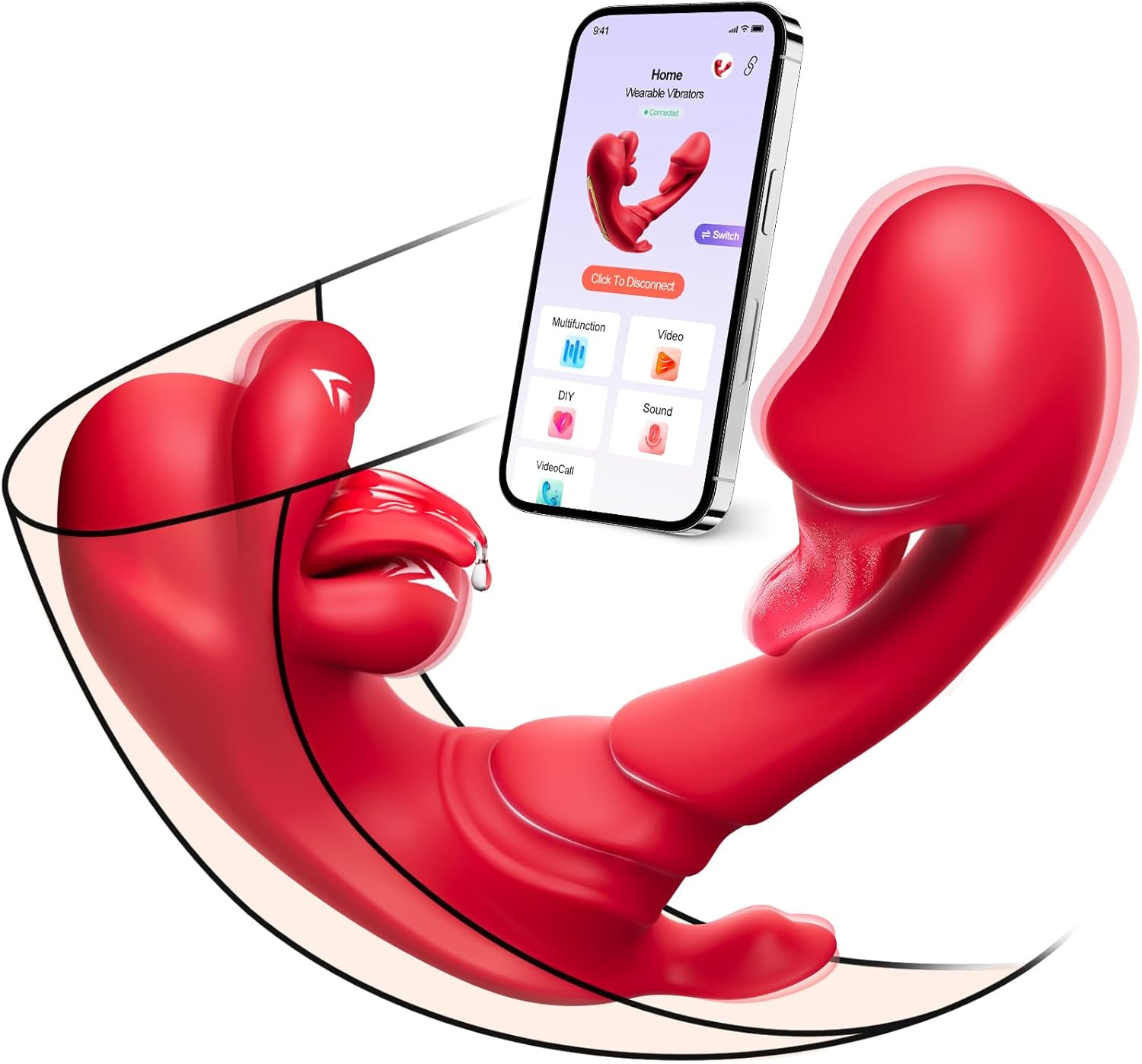 RoseBite 4 - in - 1 App Licking Vibrator - Vixen | Nova Network