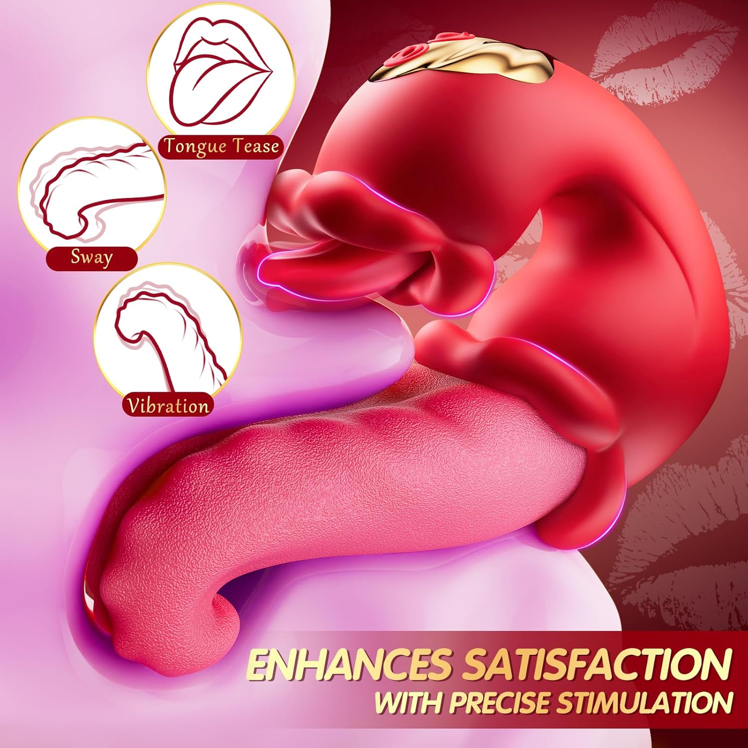 RoseBliss 4 - in - 1 Tongue G - Spot Vibrator - Vixen | Nova Network