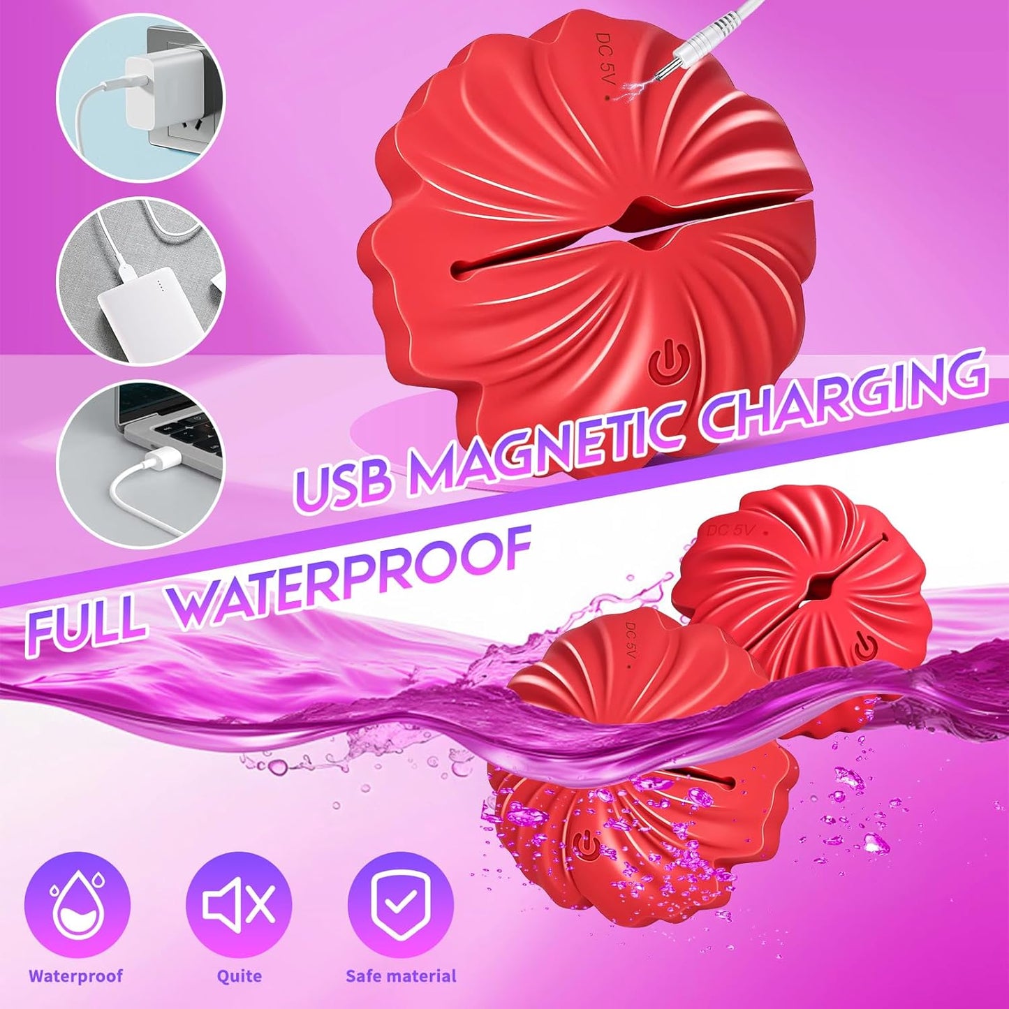 RoseBound Smart Vibrating Nipple Clamps - Vixen | Nova Network