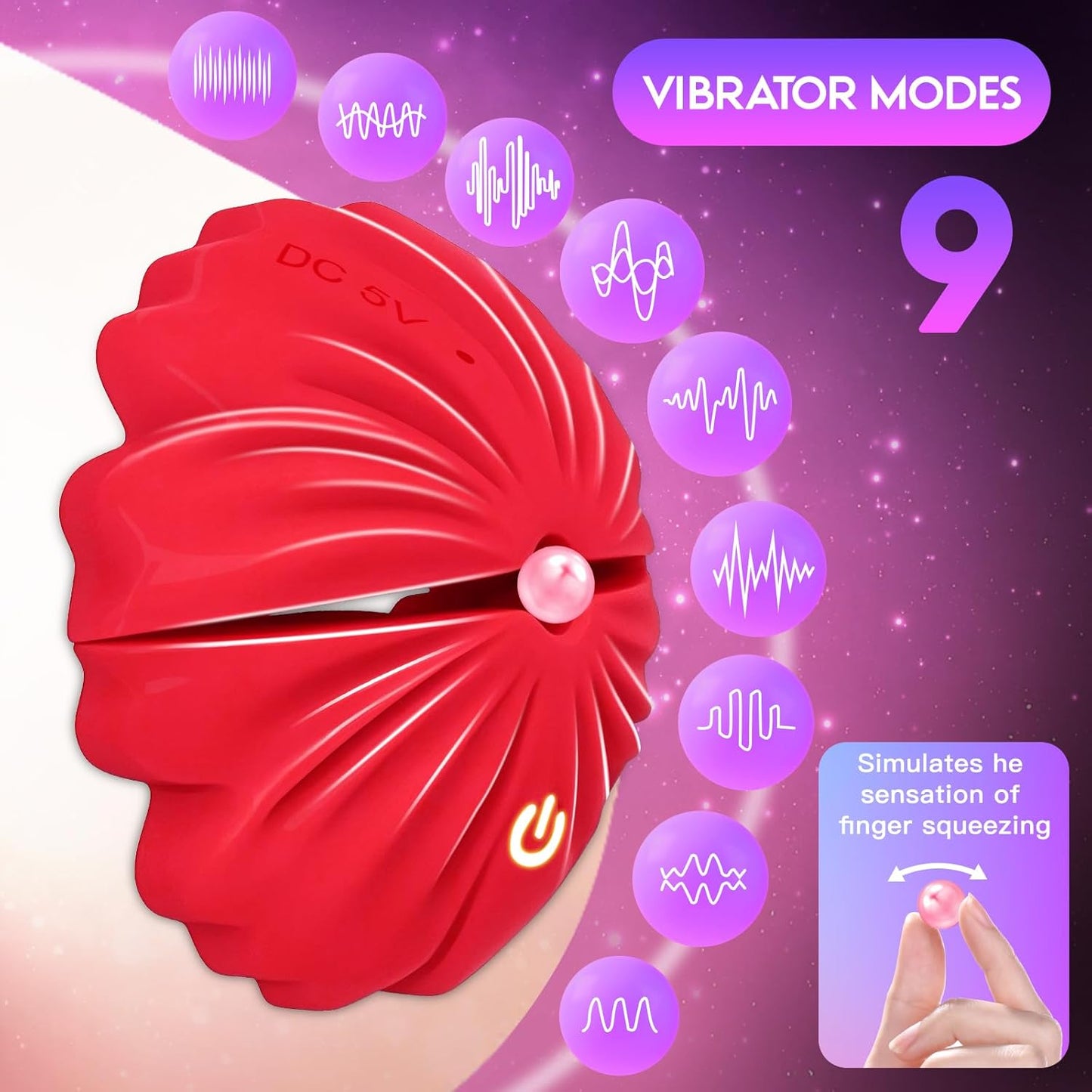 RoseBound Smart Vibrating Nipple Clamps - Vixen | Nova Network