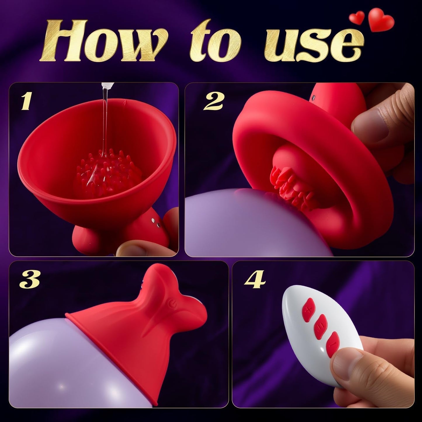RosebudTease 5-in-1 Nipple Sucker Vibrator – Remote, 7 Rotating Modes - Vixen Adult Playroom