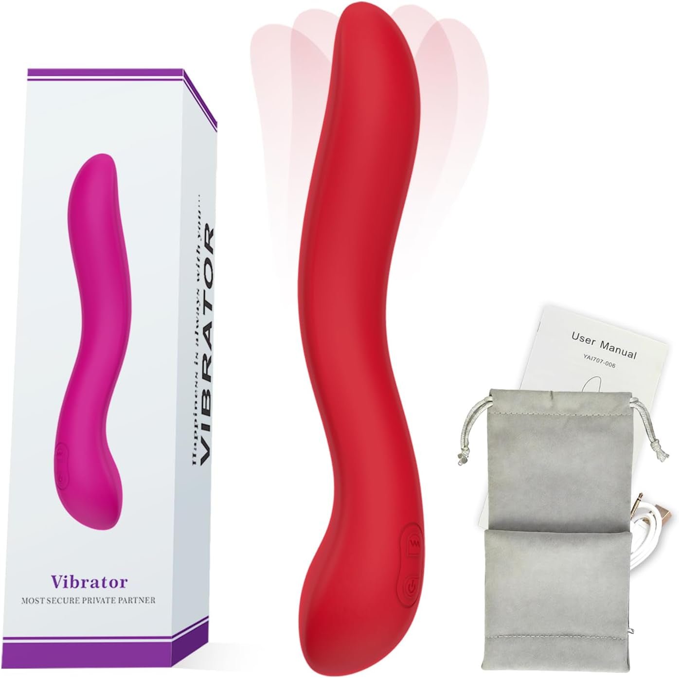 RoseCurve Ergonomic Multi Stimulation Vibrator Wand - Vixen | Nova Network