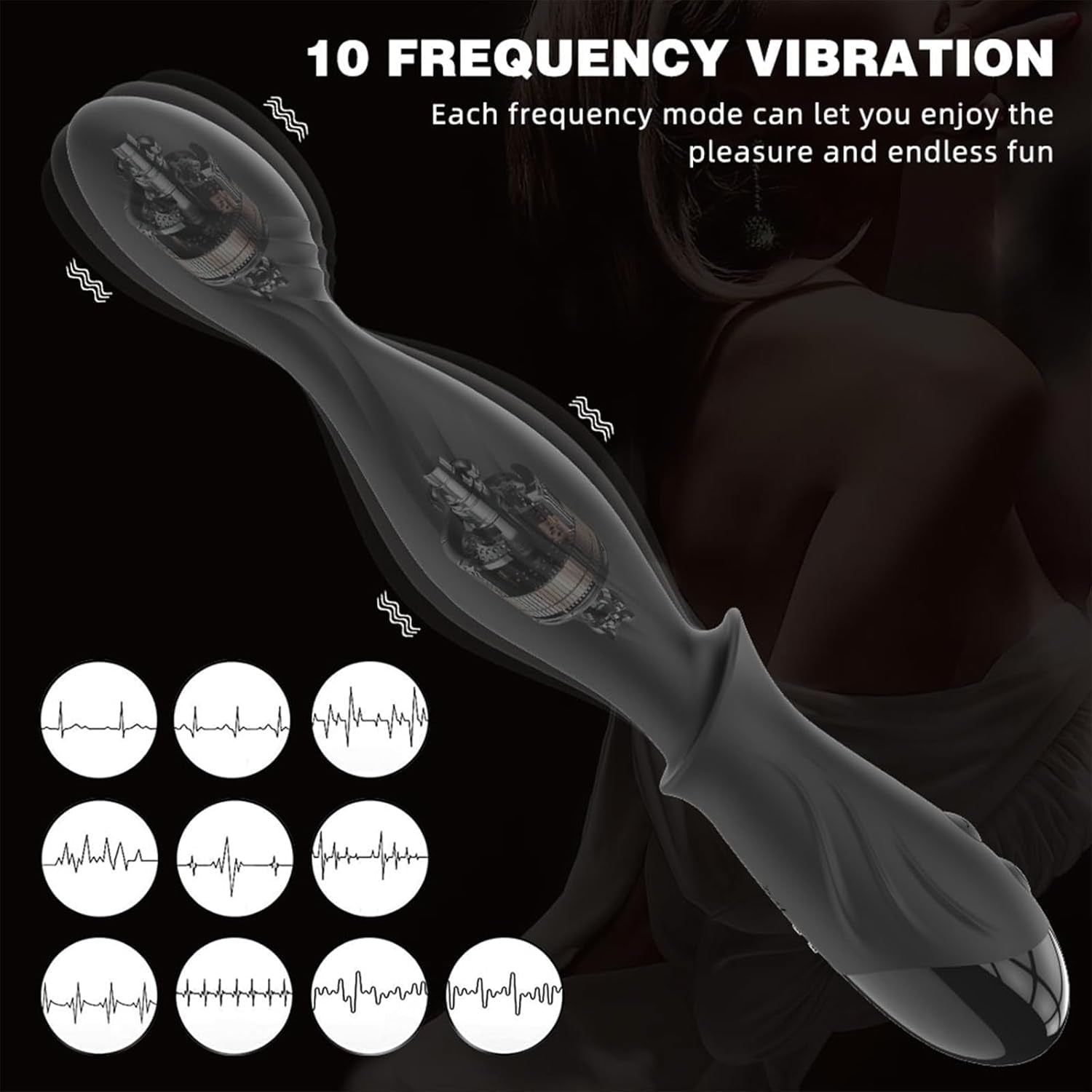 RoseHeat Heated Vibrating Anal Beads Prostate Massager - Vixen | Nova Network