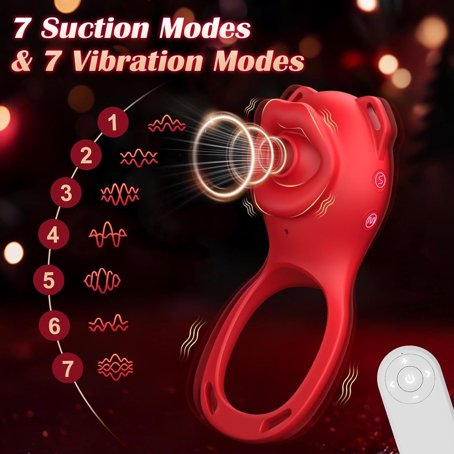 RoseLoop Wearable Rose Clit Sucker Couples Ring - Vixen | Nova Network