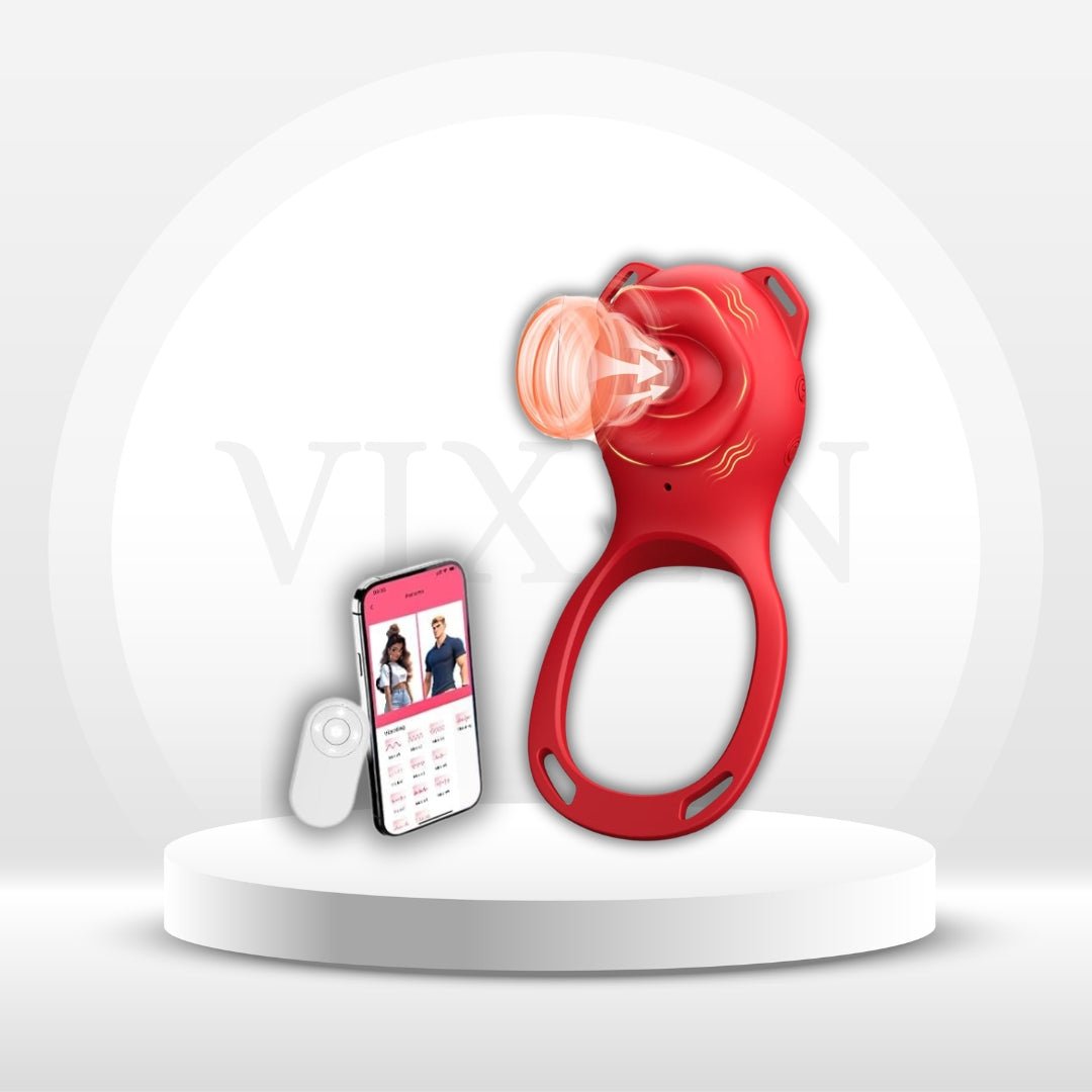 RoseLoop Wearable Rose Clit Sucker Couples Ring - Vixen | Nova Network