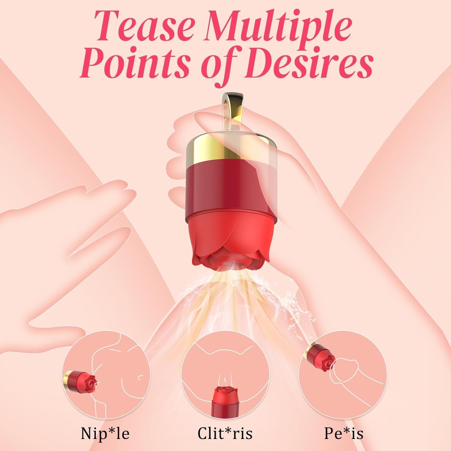 RoseLush Rose Clitoral Suction Ring Vibrator - Vixen | Nova Network