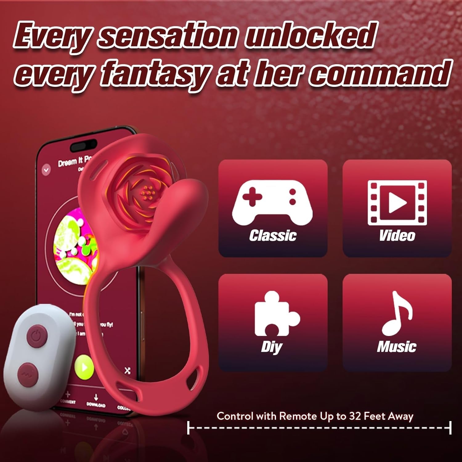 RoseMerge Wearable Dual Stimulation Couples Vibrator - Vixen | Nova Network