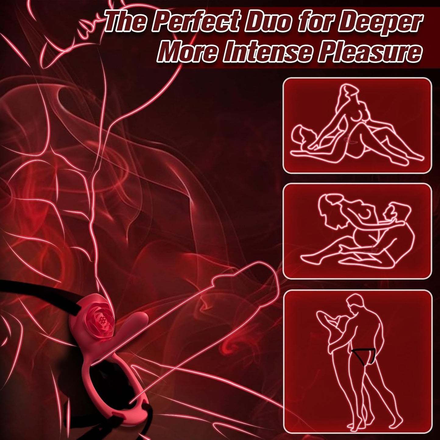 RoseMerge Wearable Dual Stimulation Couples Vibrator - Vixen | Nova Network