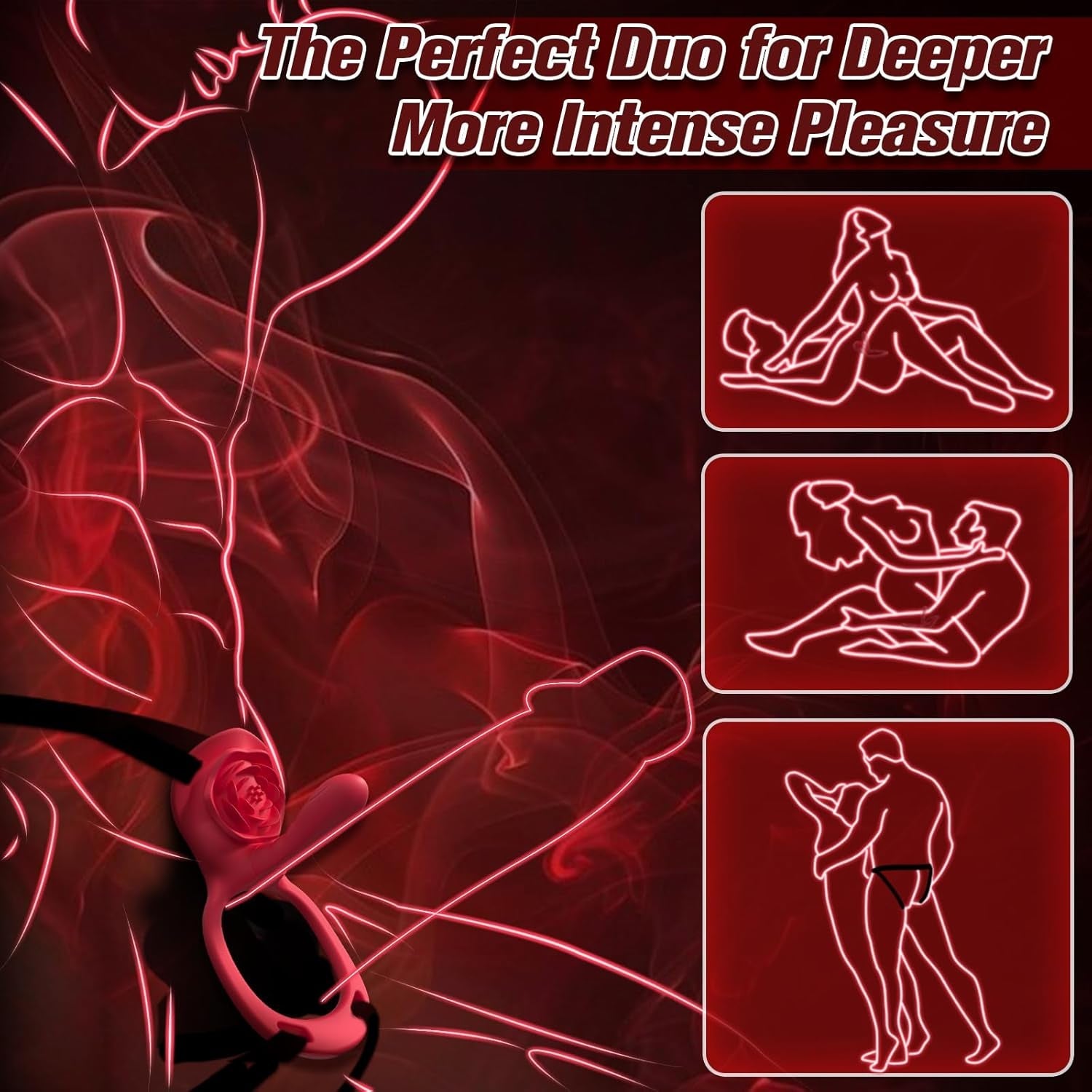 RoseMerge Wearable Dual Stimulation Couples Vibrator - Vixen | Nova Network