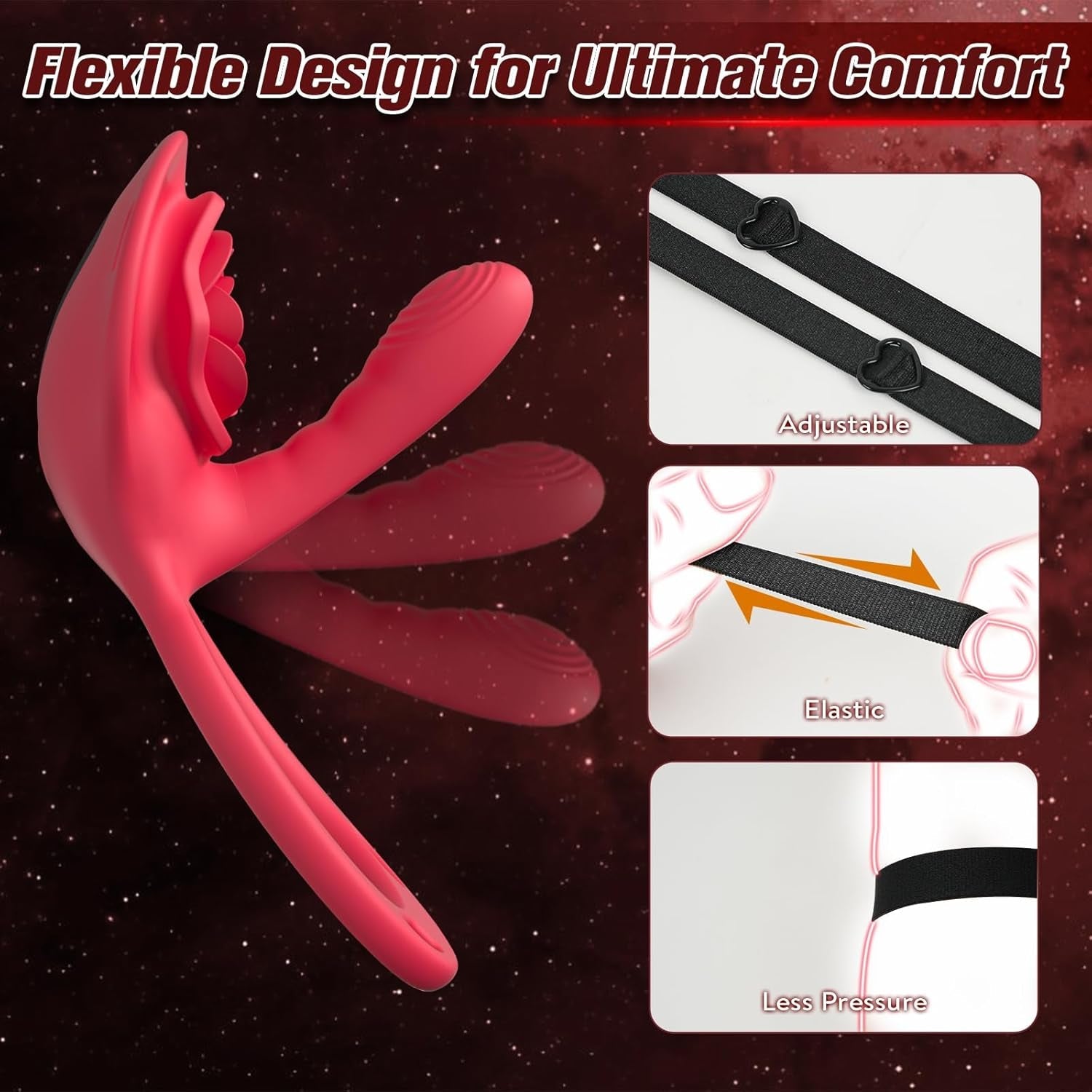 RoseMerge Wearable Dual Stimulation Couples Vibrator - Vixen | Nova Network