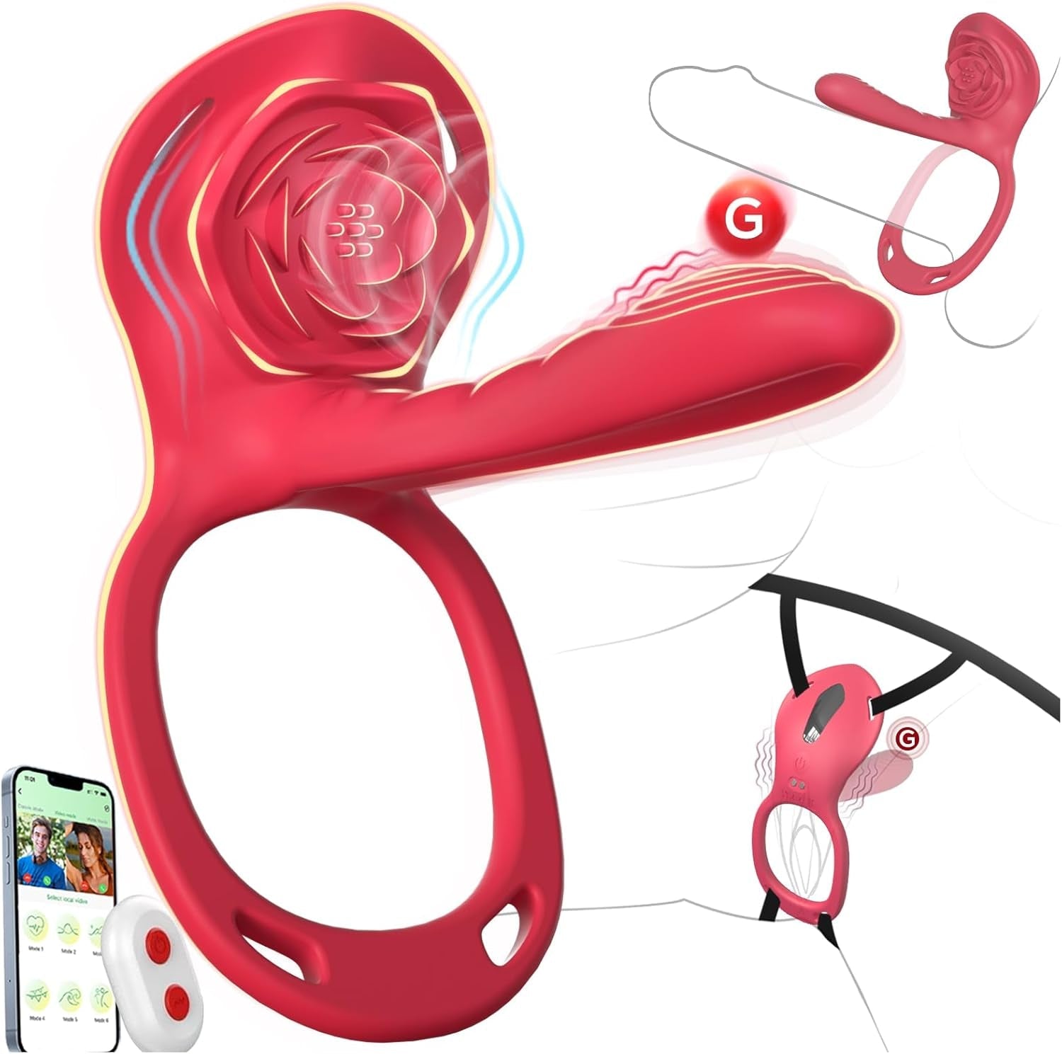 RoseMerge Wearable Dual Stimulation Couples Vibrator - Vixen | Nova Network