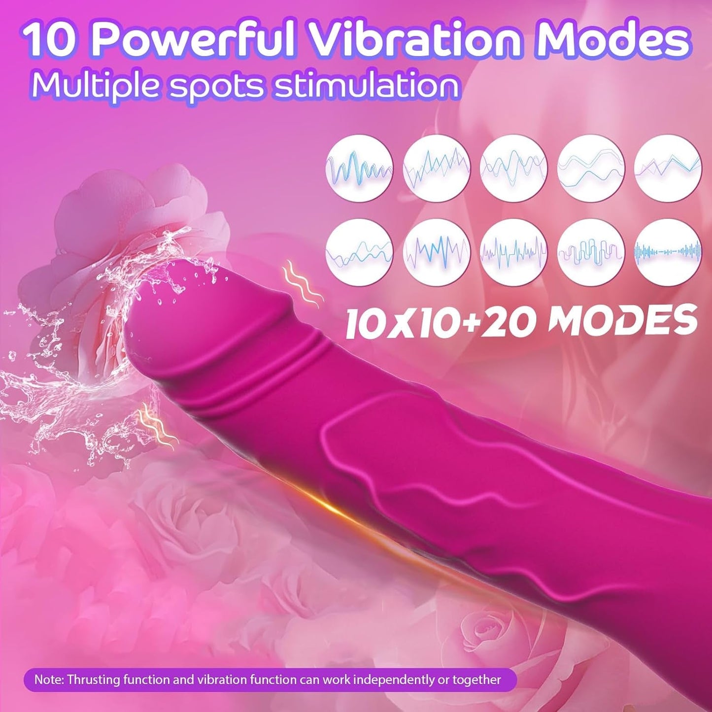 RoséMotion 9” Thrusting G - Spot Dildo Vibrator - Vixen | Nova Network