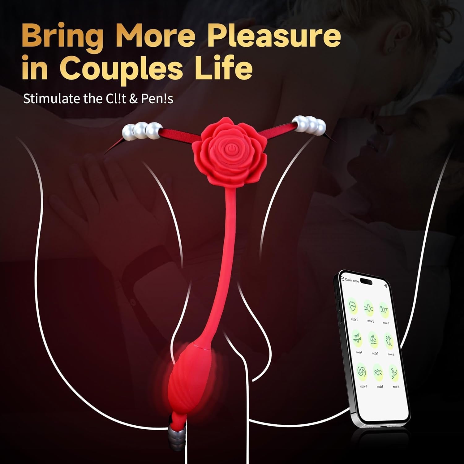 RosePearl App Control Wearable Panty Thong Vibrator - Vixen | Nova Network