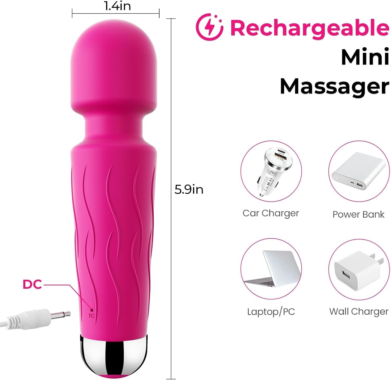 RoseRelief Rose Pink Clitoral Wand Vibrator - Vixen | Nova Network