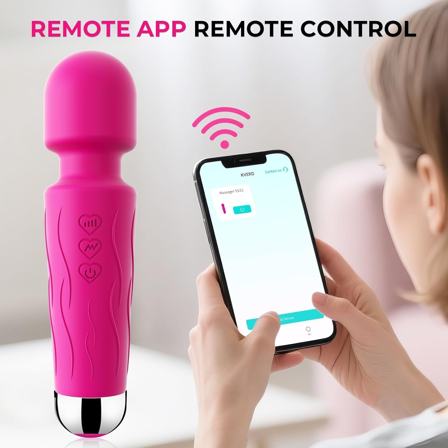 RoseRelief Rose Pink Clitoral Wand Vibrator - Vixen | Nova Network