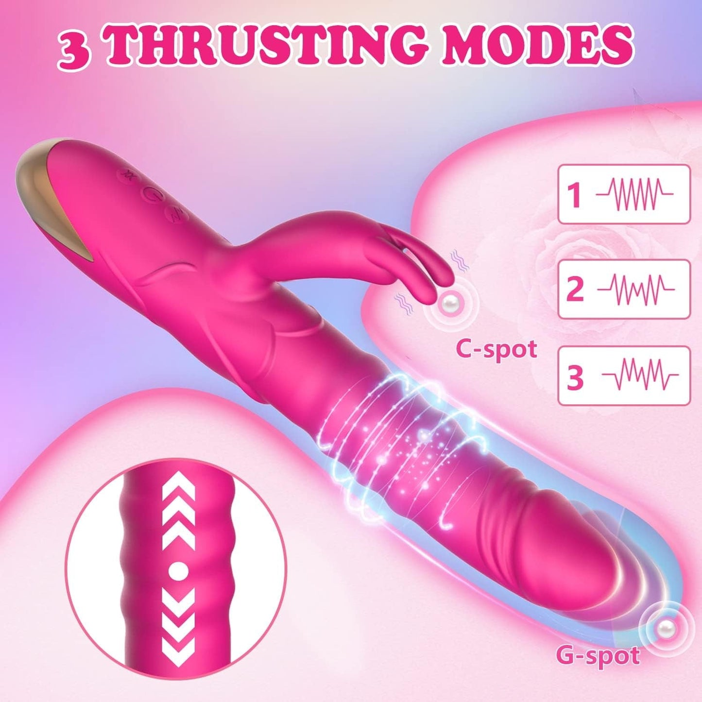 RoseRider Thrusting Rabbit Vibrator - Vixen | Nova Network