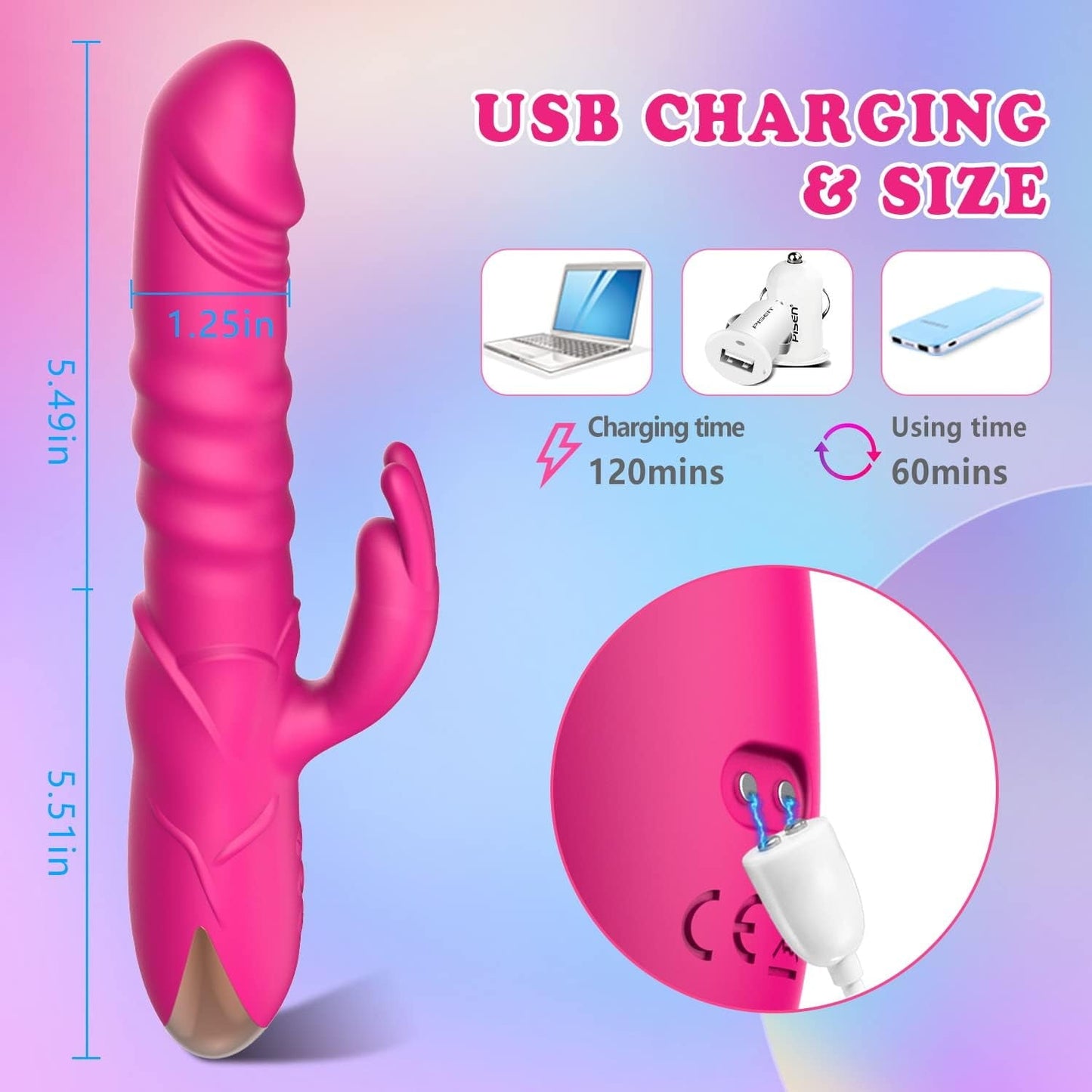 RoseRider Thrusting Rabbit Vibrator - Vixen | Nova Network