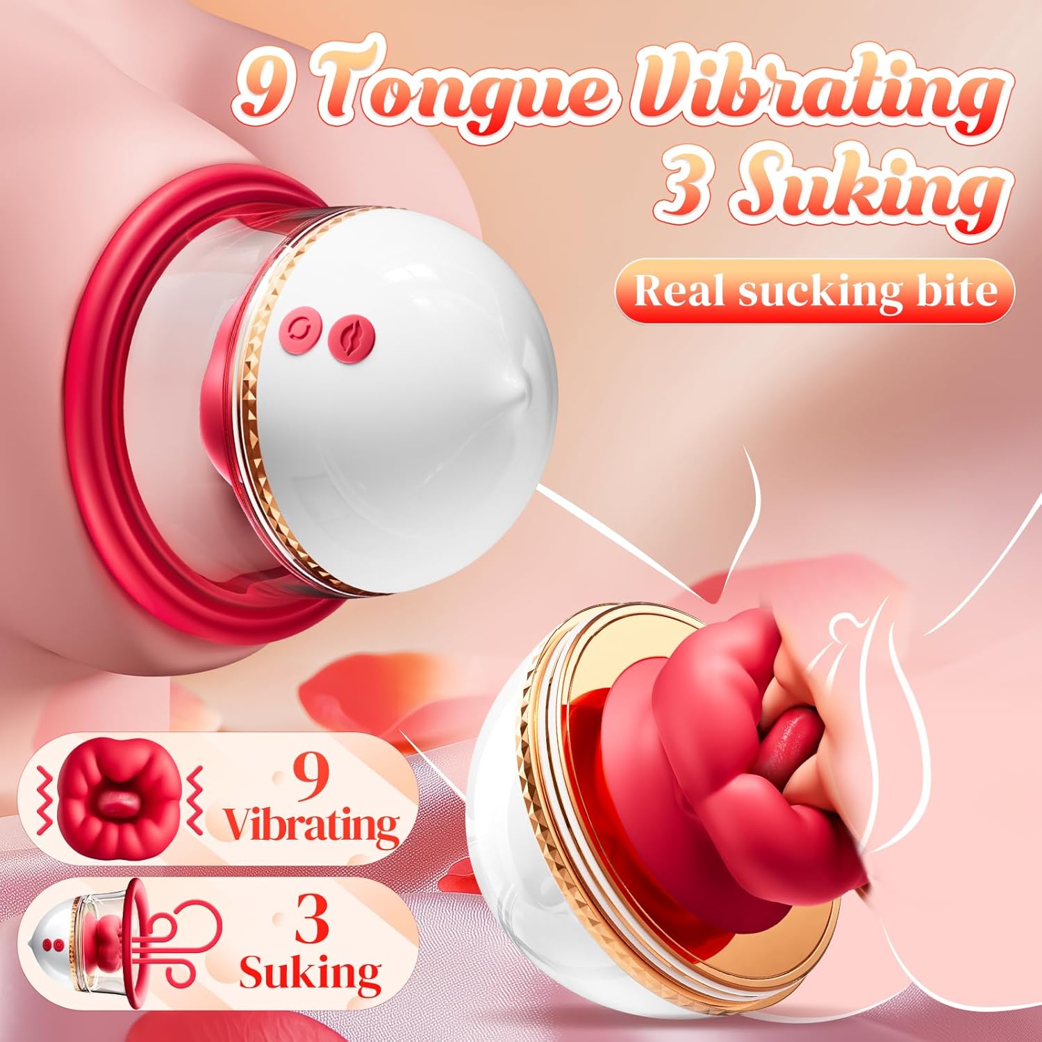 RoseRush Clit & Nipple Sucking Vibrator - Vixen | Nova Network