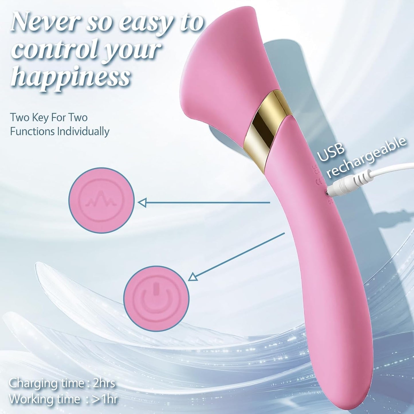 RoseTease Clit Licking Vibrator Dual Motor Tongue Wand - Vixen | Nova Network