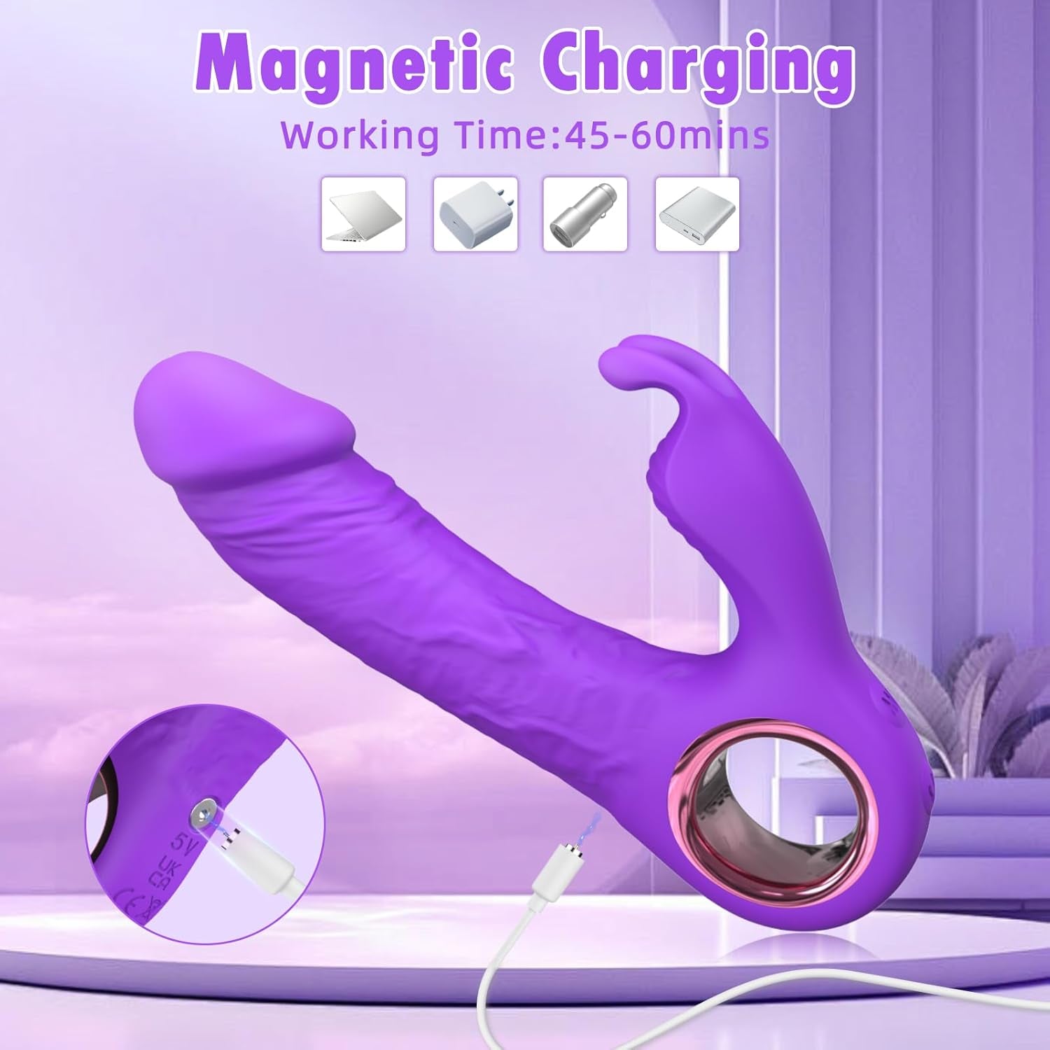 RoseThrust Dual - Action Rabbit Vibrator - Vixen | Nova Network