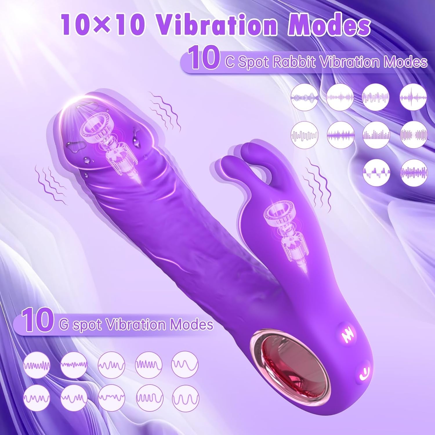 RoseThrust Dual - Action Rabbit Vibrator - Vixen | Nova Network