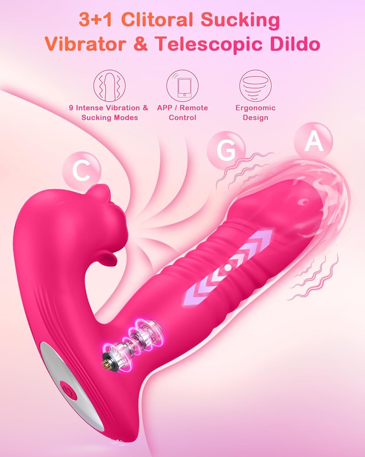 RoseThrustV 3 - in - 1 Wearable Thrusting Clit Sucker - Vixen | Nova Network