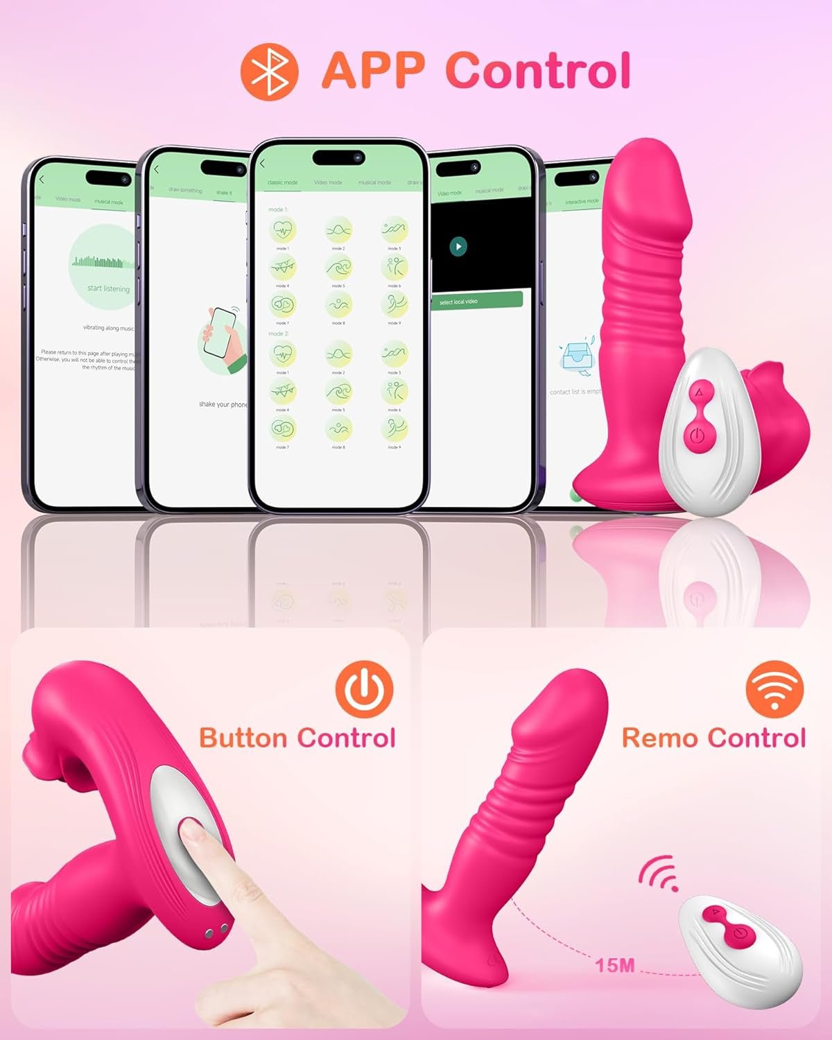RoseThrustV 3 - in - 1 Wearable Thrusting Clit Sucker - Vixen | Nova Network