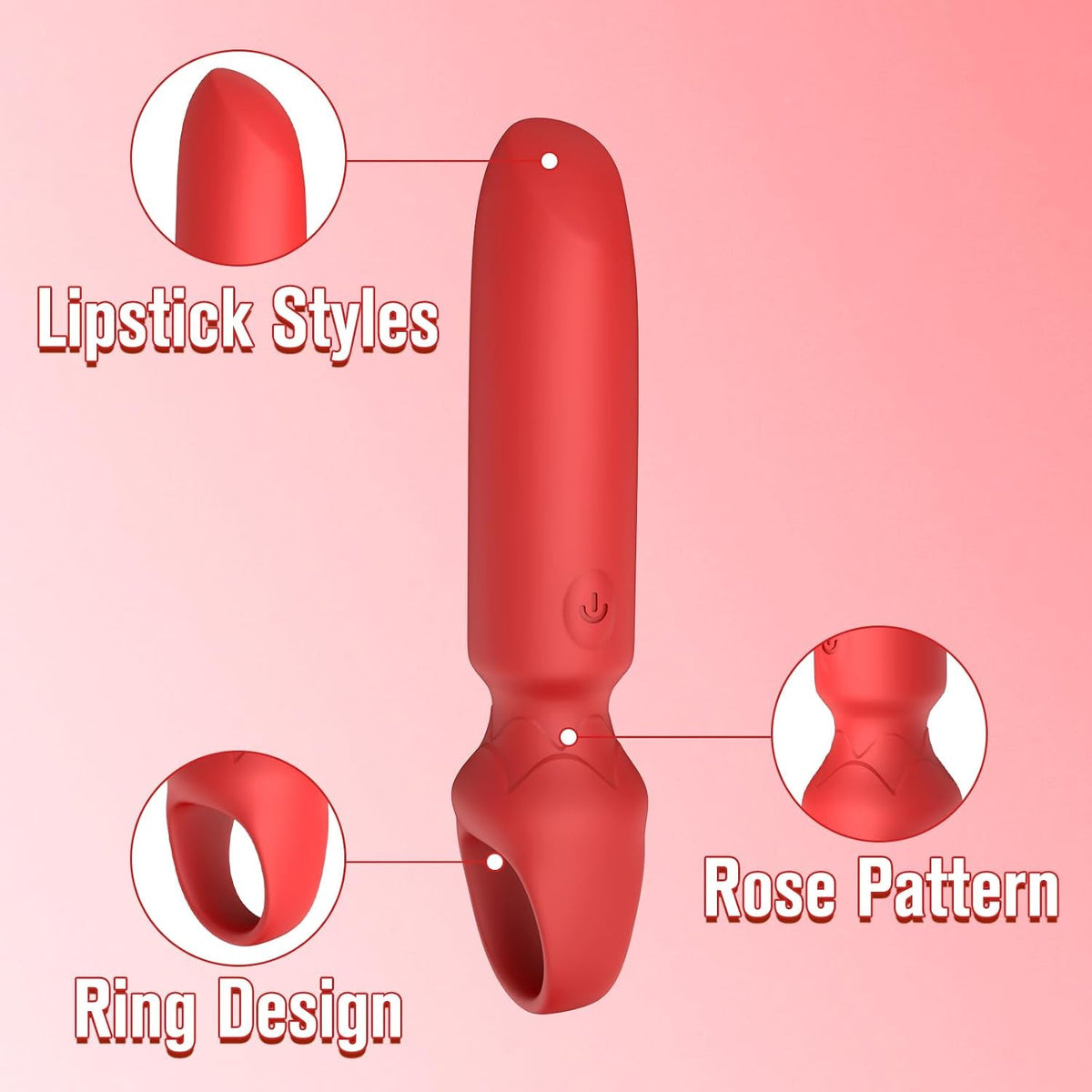 RougeKiss Mini Bullet Vibrator for G-Spot and Clitoral Stimulation - Vixen Adult Playroom