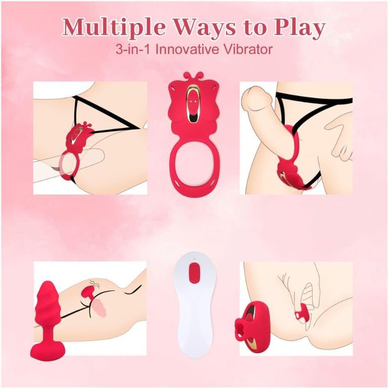 RougeRush 3 - in - 1 Couples Vibrator Kit - Vixen | Nova Network