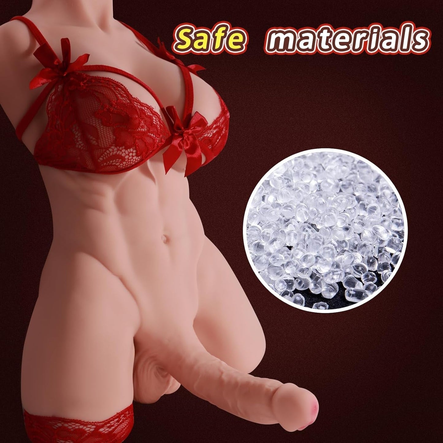 RoxyArch Trans Torso Sex Doll | 7" 360° Rotating Dildo - Vixen Adult Playroom