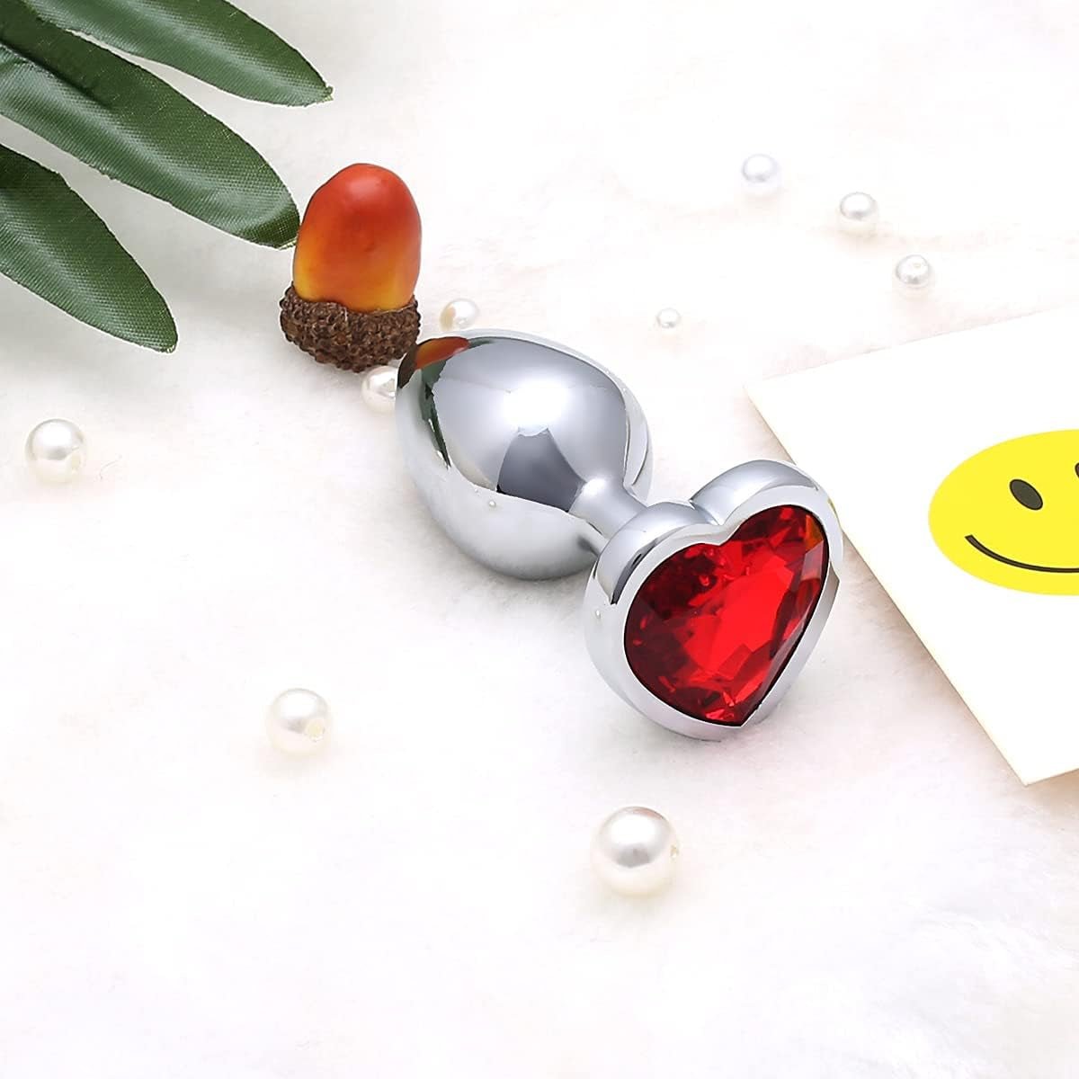 RubyHeart Small Metal Heart Jewel Butt Plug - Vixen | Nova Network