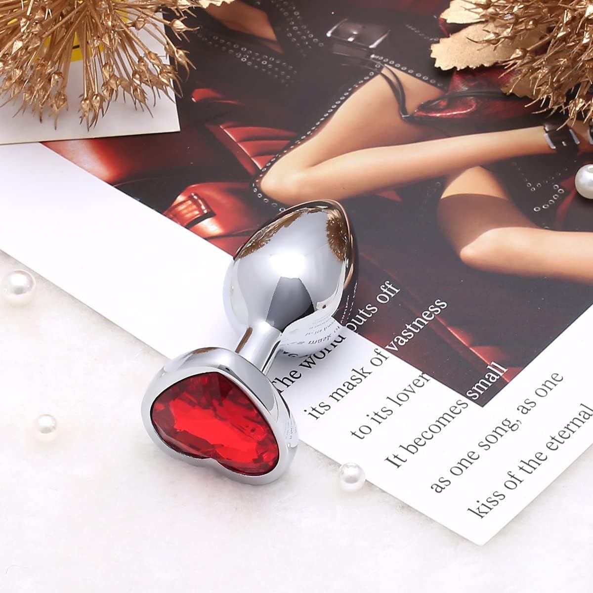 RubyHeart Small Metal Heart Jewel Butt Plug - Vixen | Nova Network