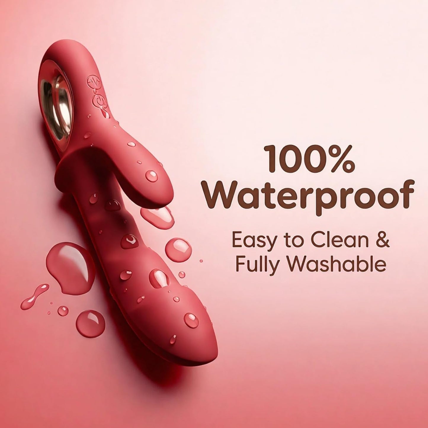 RubyRush 2-in-1 G-Spot Rabbit Vibrator – 12 Modes - Vixen Adult Playroom