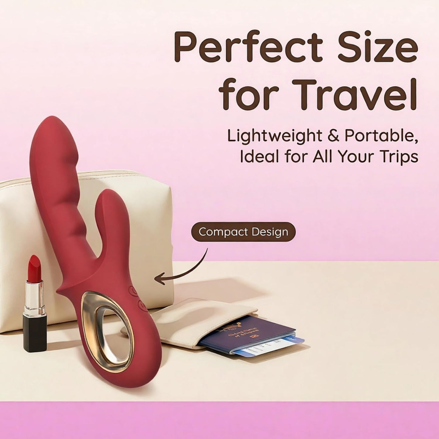 RubyRush 2-in-1 G-Spot Rabbit Vibrator – 12 Modes - Vixen Adult Playroom