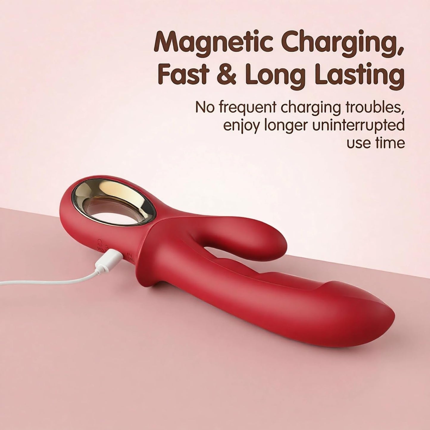 RubyRush 2-in-1 G-Spot Rabbit Vibrator – 12 Modes - Vixen Adult Playroom