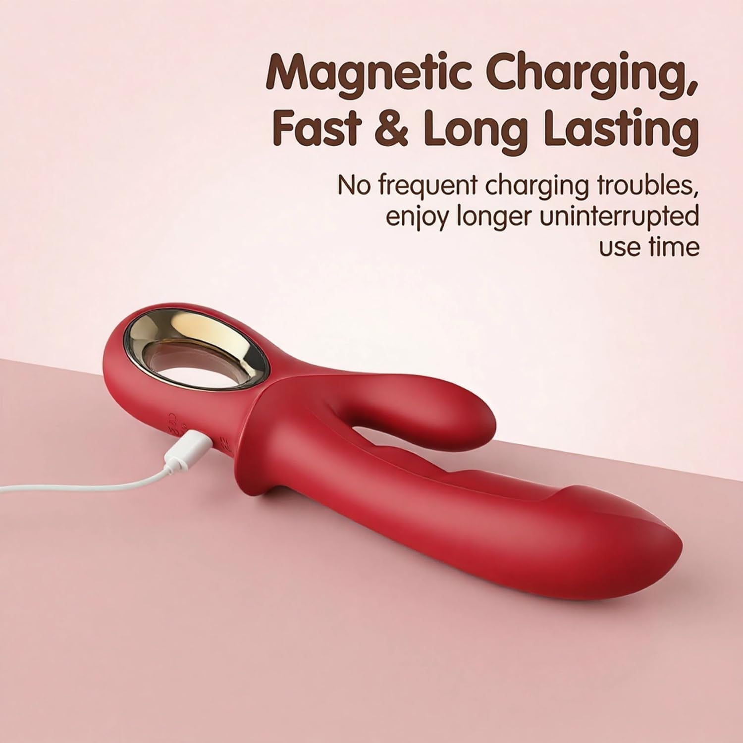 RubyRush 2-in-1 G-Spot Rabbit Vibrator – 12 Modes - Vixen Adult Playroom