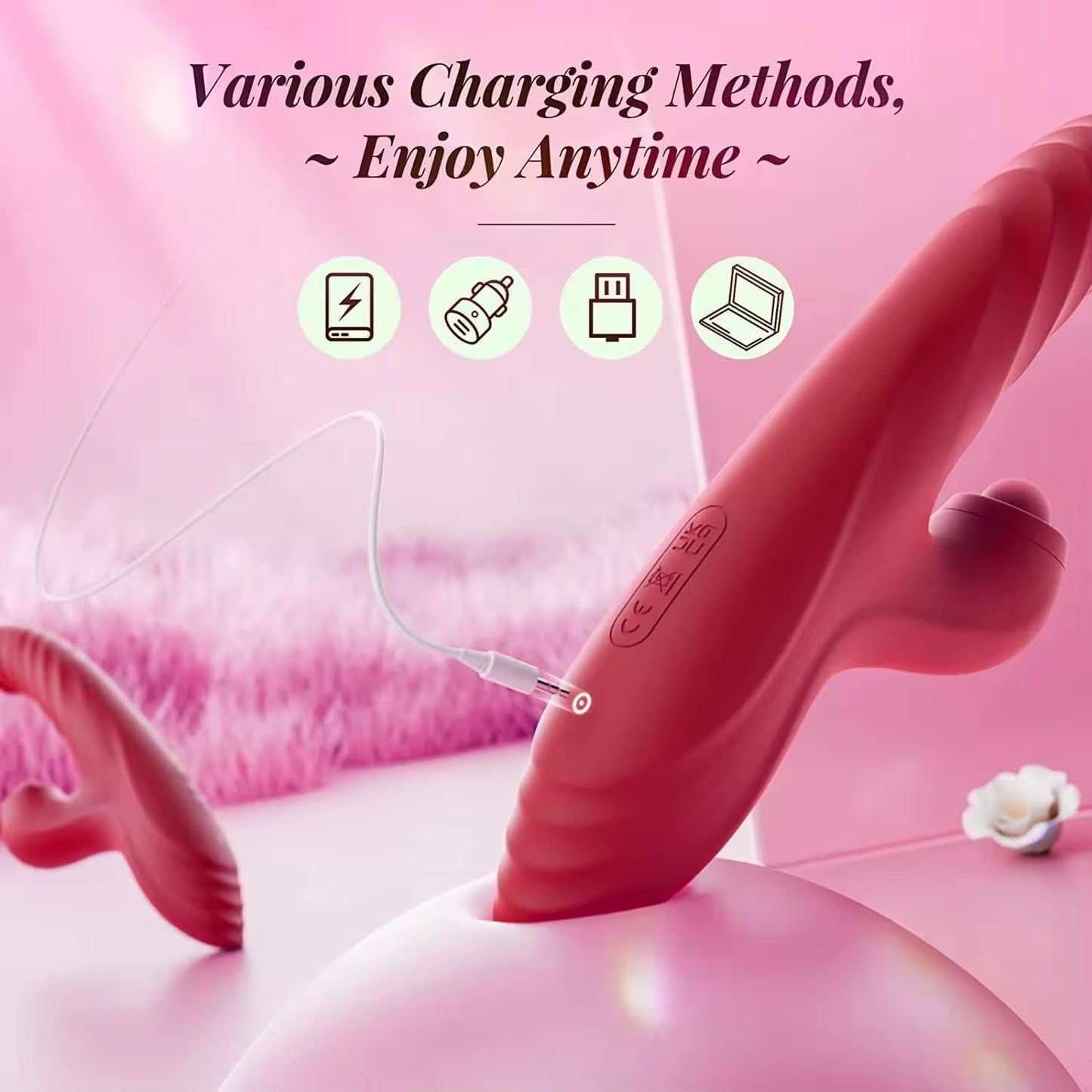 RushMotion 9.8” Thrusting Rabbit Vibrator Dildo - Vixen | Nova Network
