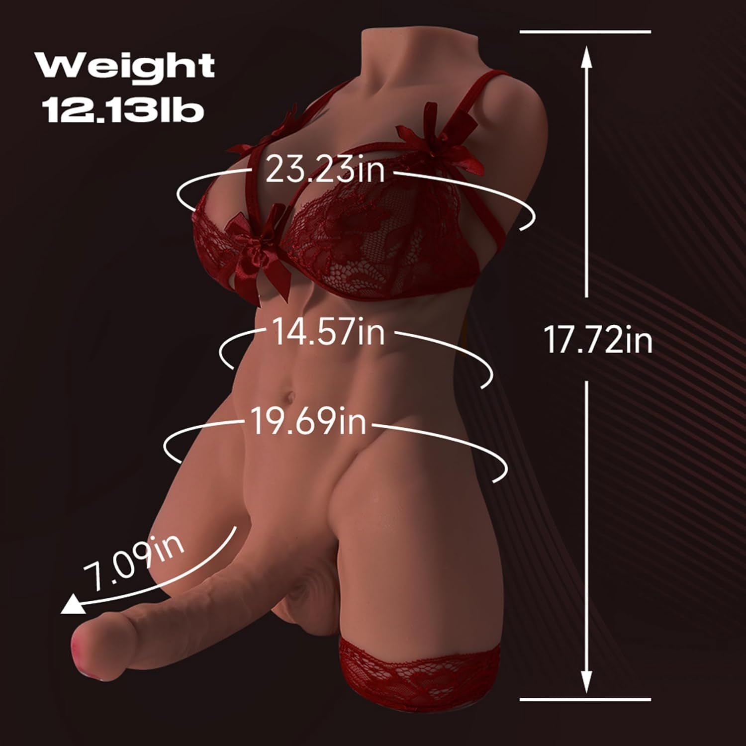 SableCurve Trans Torso 360° Flexible Dildo Sex Doll - Vixen | Nova Network