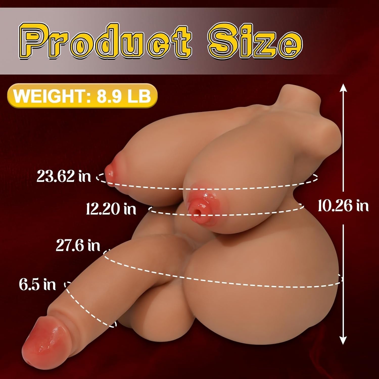 SableV 5-in-1 Trans Torso Sex Doll | Penetrable Nipples - Vixen Adult Playroom