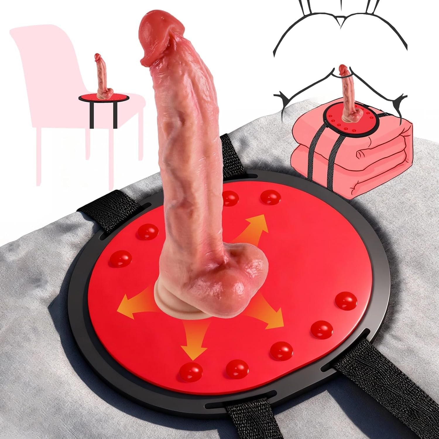 SaddleLock Suction Cup Dildo Mount Saddle - Vixen | Nova Network